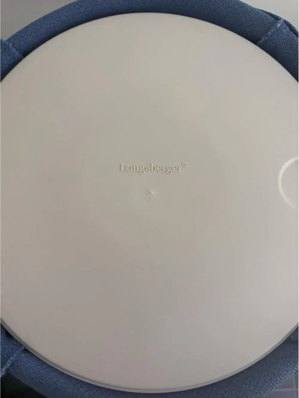 Longaberger 2003 Serve Around Basket Denim Liner, Lid and Protector set. EUC